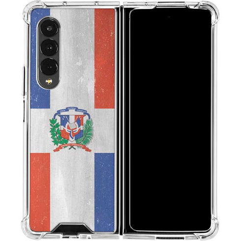Dominican Republic Flag Faded Galaxy Z Fold4 5G Clear Case